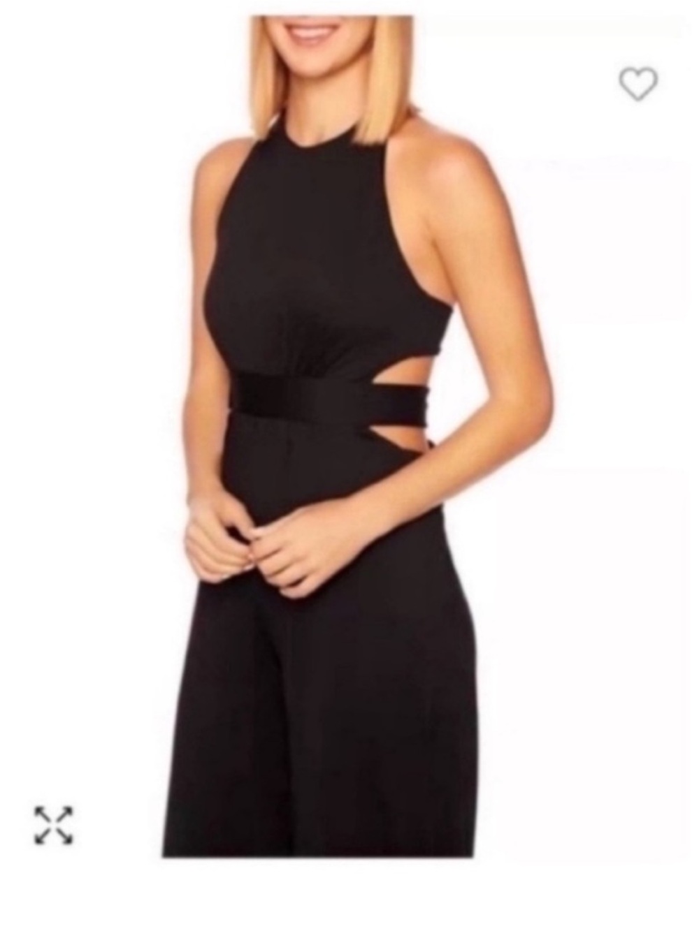 New $228 Susana Monaco Women's Halter Jumpsuit Jumpsuit A4151 NWT Large